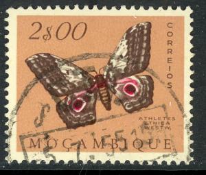 MOZAMBIQUE 1953 2e BUTTERFLIES AND MOTHS Pictorial Sc 373 VFU