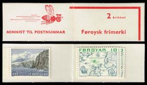 Faroe Islands #8;11 Machine Booklet; MNH