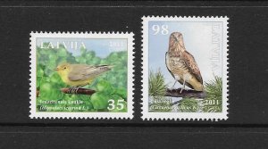 BIRDS - LATVIA #790-1  MNH