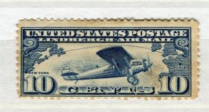 USA; 1927 early AIRMAIL issue fine Mint hinged 10c. value