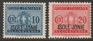 Ionian Islands 1941 Sc NJ1-2 postage due MH