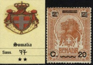 Italy Somalia - Sassone n. 77 MNH**