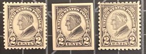 US Stamps - SC# 610 - 612 - MNH - Harding - Catalog Value $42.50