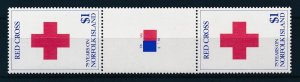 [117124] Norfolk Island 1989 Red Cross 75 years on Norfolk in Gutter pair MNH