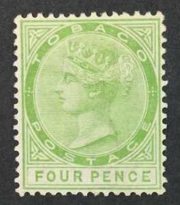 MOMEN: TOBAGO SG #10 1880 CROWN CC MINT OG H £300 LOT #61753