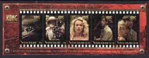 New Zealand-Sc#2047b-used sheet-Cinema-King Kong-Movies-2005