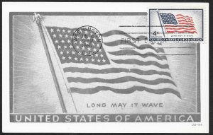 UNITED STATES FDC 4¢ Flag 1957 Velvetone MAXI