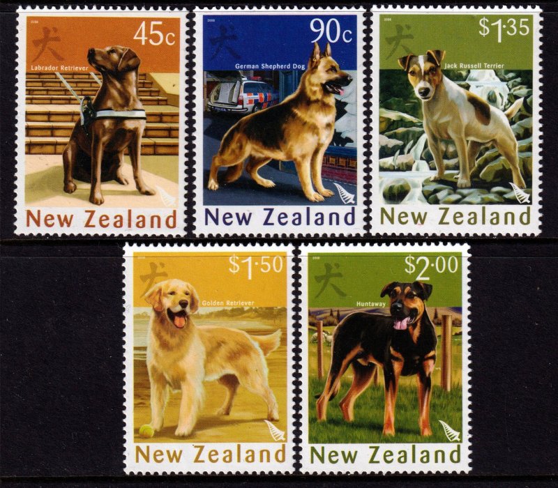 New Zealand 2006 Year of the Dog Complete Mint MNH Set SC 2054-2058