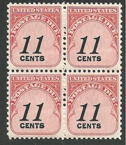 US Block of 4, Cat #J102, Postage Due, MNH*