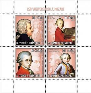 SAO TOME E PRINCIPE 2006 SHEET MOZART COMPOSERS st6107a