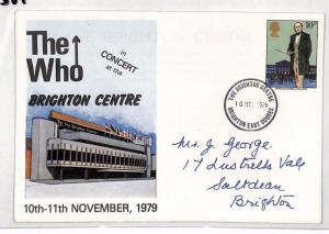 GB QEII 1979 MUSIC Commemorative Cover Brighton *THE WHO* Concert Sussex AV307