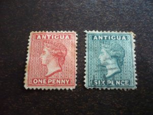 Stamps - Antigua - Scott# 3-4 - Used Part Set of 2 Stamps