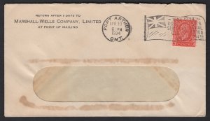 1934 Port Arthur semi-centennial flag cancel ties 3c Medallion coil on window...