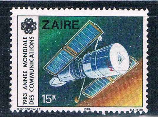 Zaire 1140 Unused Comm Satellite 1984 (Z0014)+