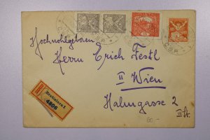 Czechoslovakia 1921 Registered Cover to Austria - L38082