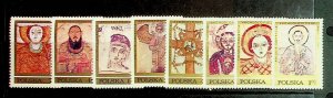 POLAND Sc 1800-7 NH ISSUE OF 1972 - ART - ICONS - (CS25)