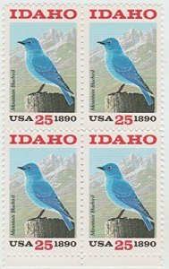 1990 Idaho Statehood Block of 4 25c Postage Stamps, Sc# 2439, MNH, OG