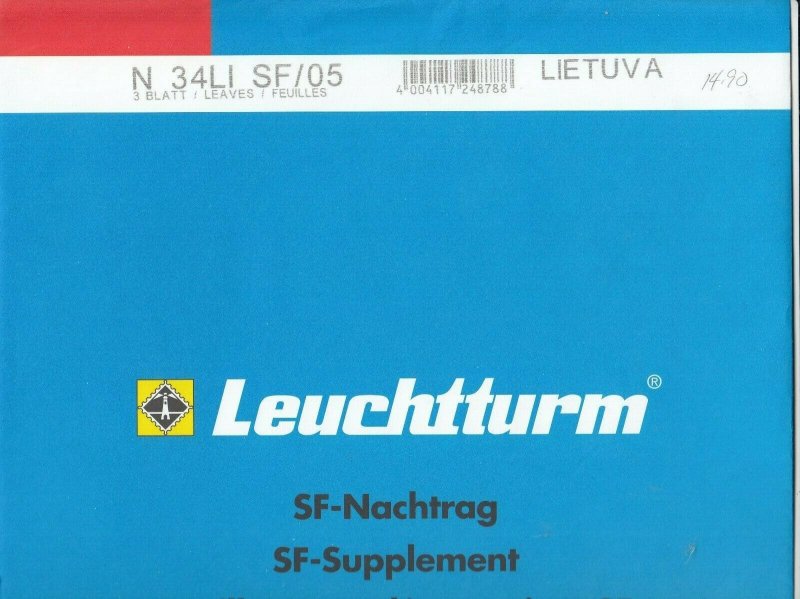 Lighthouse Leuchtturm Supplement N34 LI SF 05 Lithuania