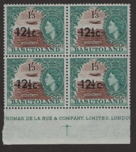 Mint Never Hinged SC68 SG65a 12 1/2c on 1sh3p T2 Bottom Centre Block of 4
