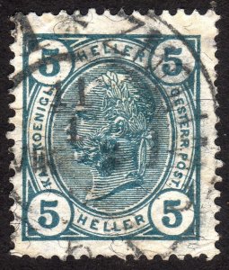 1904, Austria 5h, Franz Joseph, Used, Sc 89