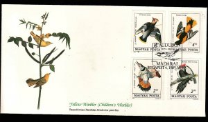 Audubon's Birds of the World #152a-Hungary-Yellow Warbler-FDC-highly coloured ca