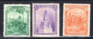 El Salvador #86-88   VF   Unused   CV  $2.25    ....  5470004