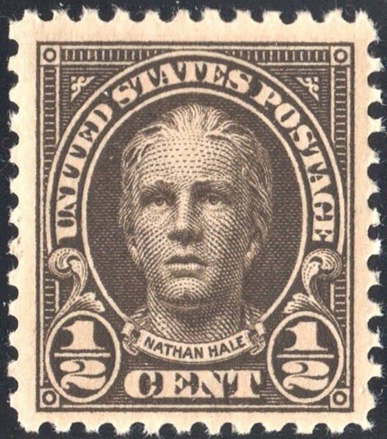 SC#551 1/2¢ Nathan Hale Single (1925) MNH