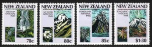 New Zealand #876-79 ~ Cplt Set of 4 ~ National Parks ~ Unused, LHM  (1987)