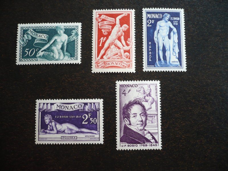 Stamps - Monaco - Scott# 209-213 - Mint Hinged Set of 5 Stamps