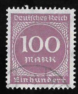 Germany #229  100M Numerial, Violet, Stamp used VF