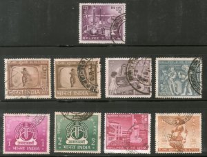 India Fiscal 9 different Radio Licence Court Fee Revenue Stamp Used  # 1230