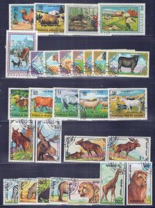 Mongolia Collection of Used Wildlife & Farm Animals Sets Singles ZAYIX 0224S0339