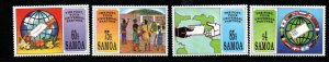 SAMOA SG903/6 1993 WORLD POST DAY  MNH