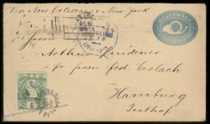 Guatemala 1900 Livingston New Orleans Hamburg Germany Cover 92792