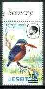 Lesotho 1986-88 Malachite Kingfisher Provisional 35s on 2...