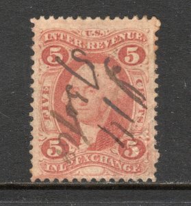 Scott # R27c used  5  CENT    US  Inland Exchange