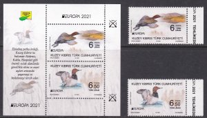 Northern Cyprus, Fauna, Birds, EUROPA MNH / 2021
