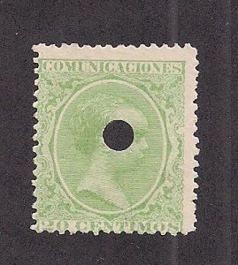 SPAIN SC# 262 PUNCH CANCEL  AVF/U