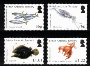 BRITISH ANTARCTIC 2016 Ocean Zones; Scott 522-26, SG 695-98, 699a; MNH