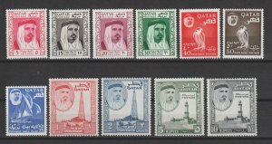 QATAR 1961 SG 27/37 MNH Cat £130