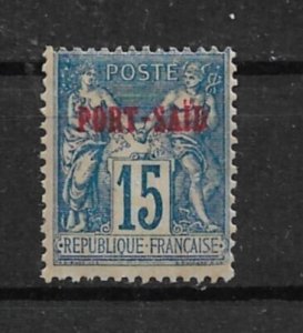 1899 Port Said #7 15c Peace & Commerce MHR