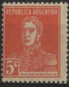 Argentina 345 (used) 5c José de San Martín, red (1923-24)