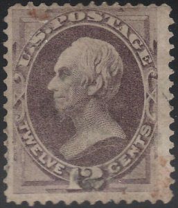 US Scott # 151 12c Clay Used Light Cancel