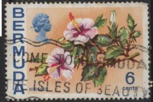 Bermuda 260 (used) 6c hibiscus (1970)