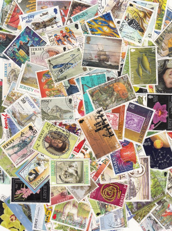 Jersey collection 250 different stamps