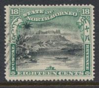 North Borneo SG 108 Used perf 16 see details error inscription see scans 