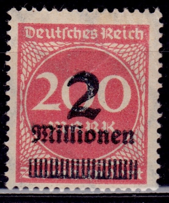 Germany, 1923, Numerals of Value, surcharged, 2Mil on 200M, sc#269, MNH