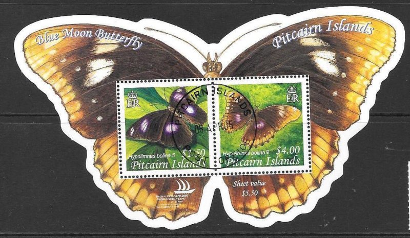 PITCAIRN ISLANDS SGMS687 2005 BUTTERFLY FINE USED