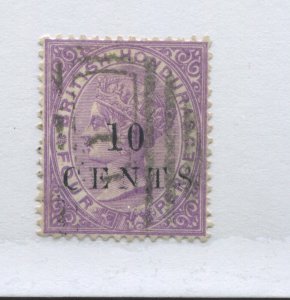 British Honduras QV 1888 10 cents on 4d used