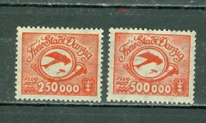 DANZIG 1923 AIR #C22-23 SET...MINT NO THINS